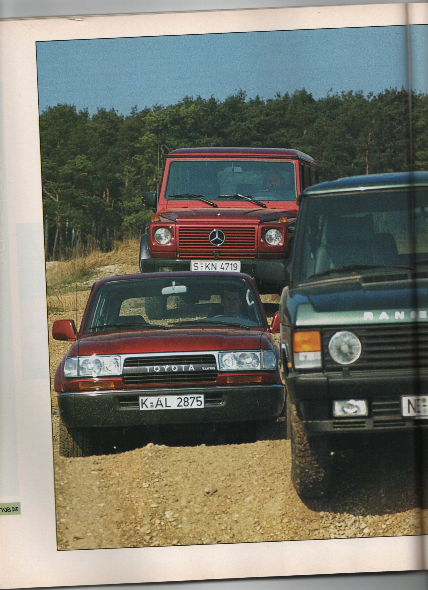 Scansione originale della pagina AF 108, Auto in Fuoristrada novembre 1991