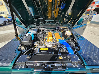 Vano motore del Defender 90 300 Tdi restaurato