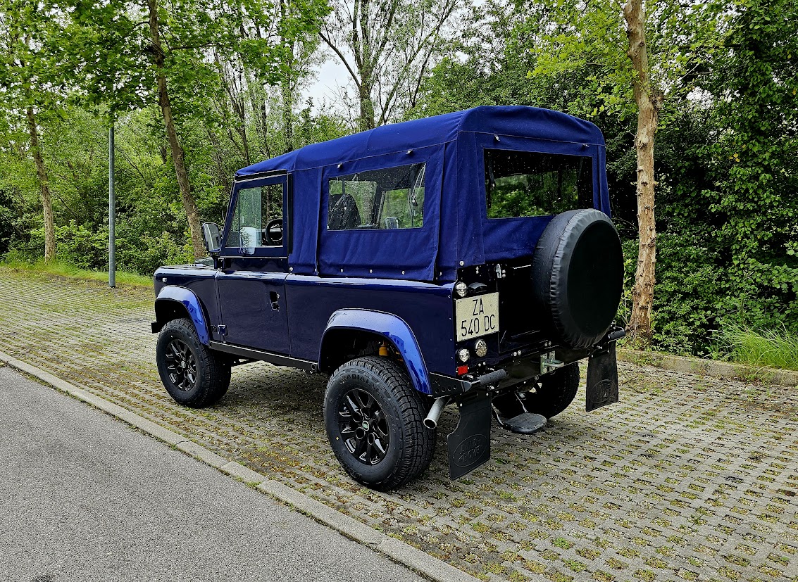 Land Rover 90 Soft Top Racing Blue Metallic