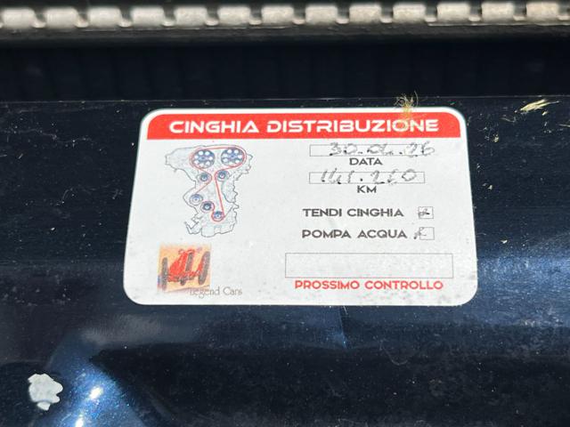 Etichetta del recente intervento alla cinghia di distribuzione